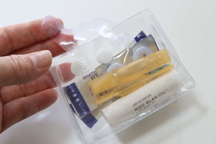 ダイソーのクリアバッグ ミニ Aは常備薬の持ち運びに便利