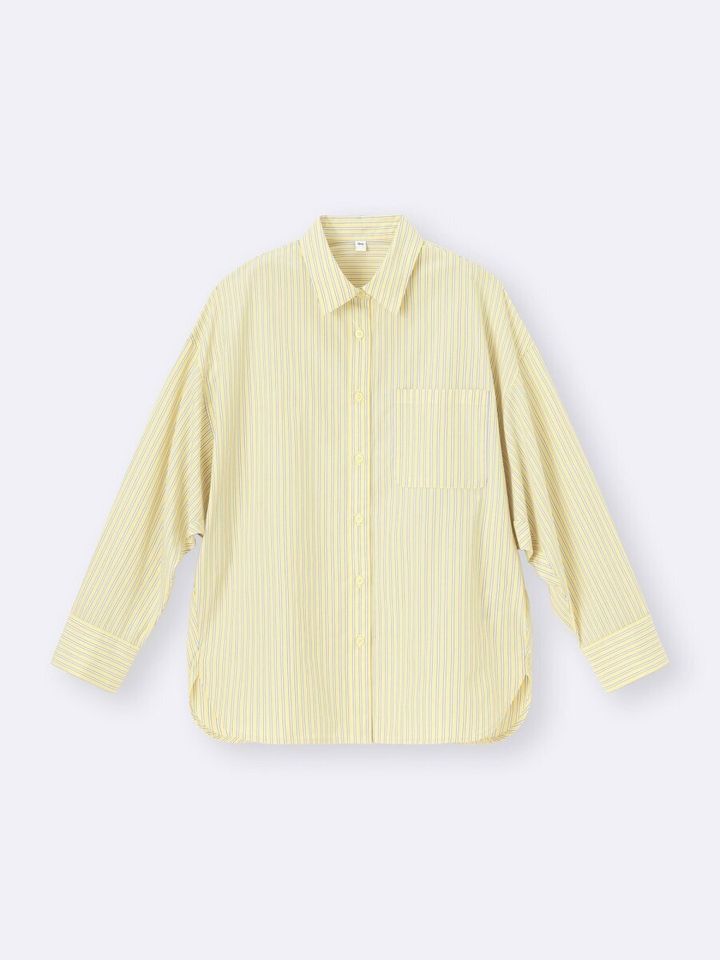 2026gu春大人女性おすすめドルマンスリーブストライプシャツ