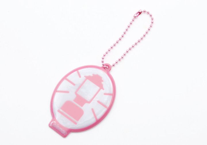 Coleman撥水ボストンバッグピンクリフレクターチャーム