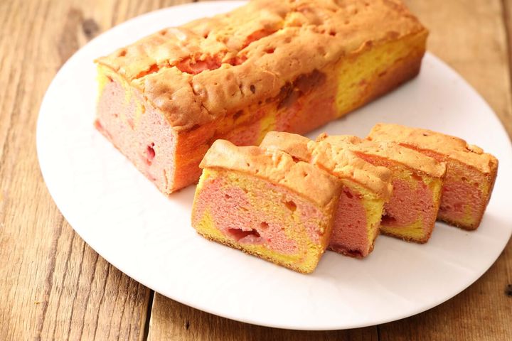 いちごとレモンのパウンドケーキ