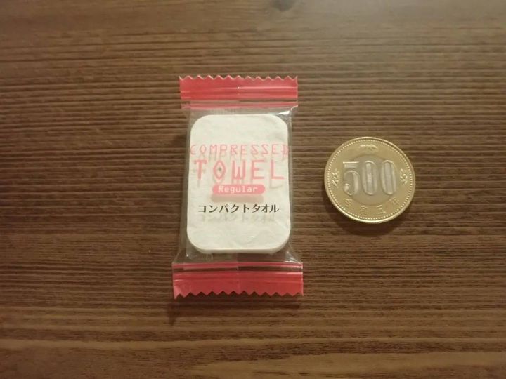 DAISO(ダイソー)：圧縮タオル(レギュラーサイズ、8枚)