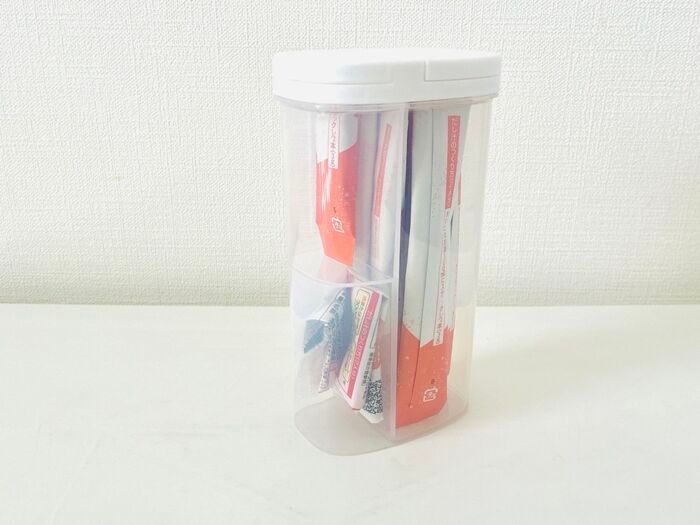 【セリア】うわぁ～！！！コレ、もっと前から欲しかったわ。「使いかけ」も「未開封」もシンデレラフィットする決定版！