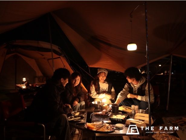 農園のなかのキャンプ場