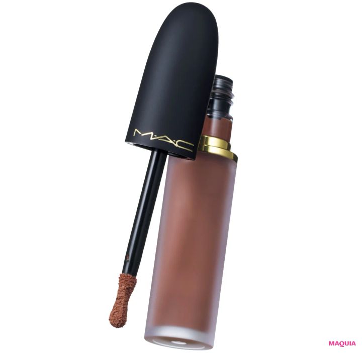 マットブラウンのリップ＆チークコスメにおすすめのメイク M・A・C パウダー キス リップ + チーク ムース バフィスト