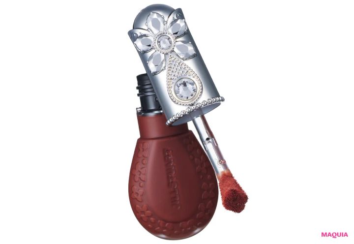 マットブラウンのリップ＆チークコスメにおすすめのメイク ジルスチュアート ブルームドロップ リップ&チーク シフォン 08