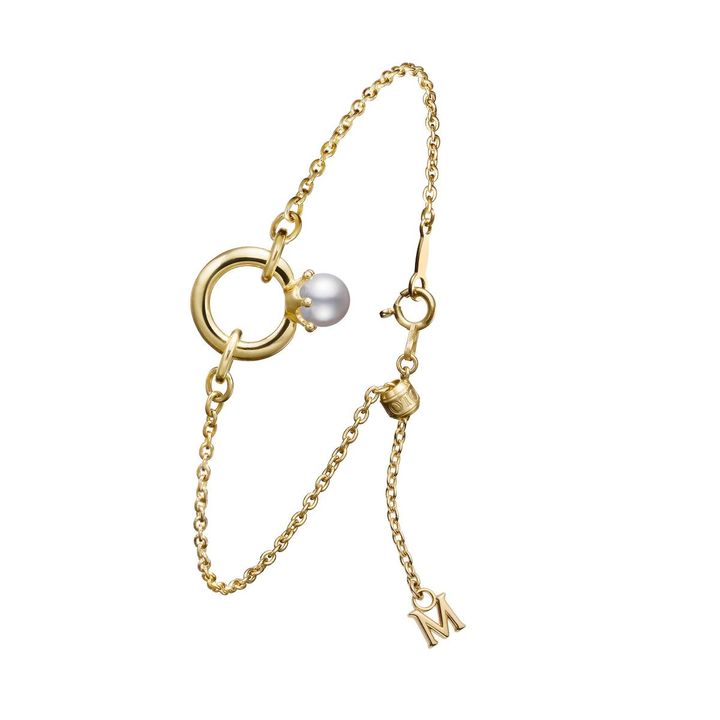 「リング チャーム」ブレスレット（YG×アコヤ真珠）￥308,000