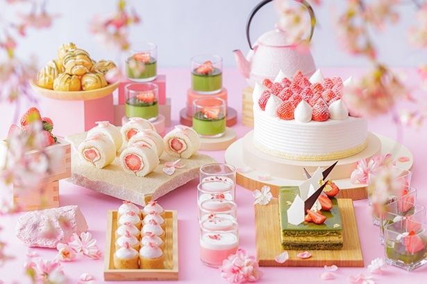 4月28日(火)までは、いちごと「桜＆抹茶」