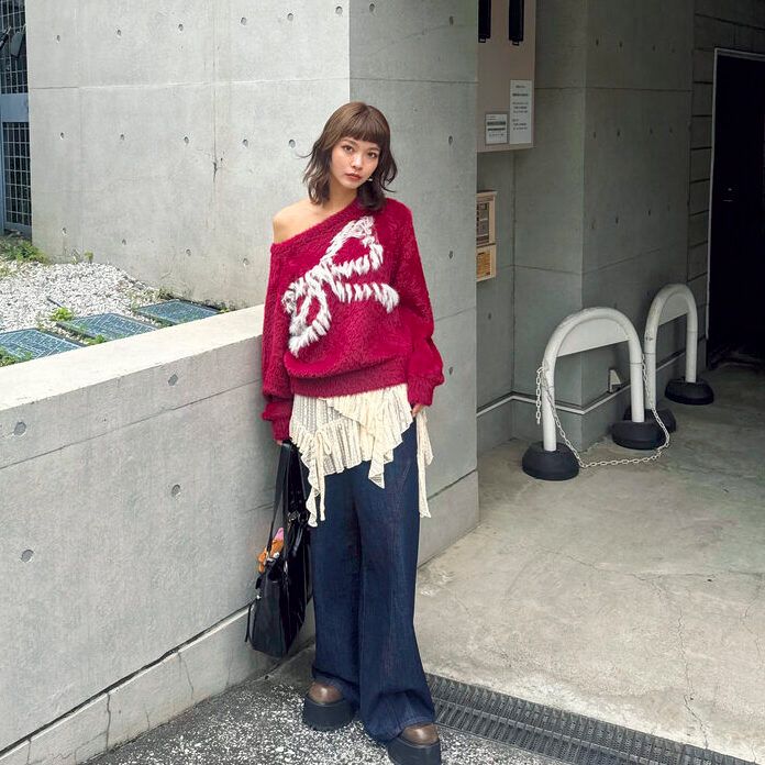 【SNAP】ランダム丈のレースベルトは他にないアイテム♡ 佐々木美結さん 