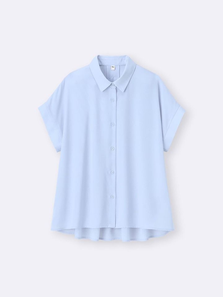 GUのドレープフレアシャツ