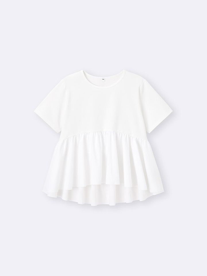 GUの布帛コンビネーションT