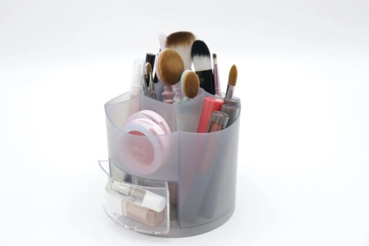 ダイソー ペンホルダー（回転式、ブラック、丸形） 使用例