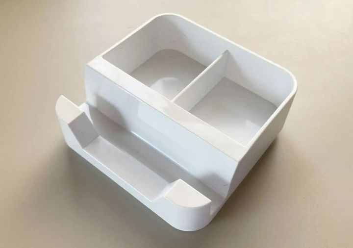 ダイソー 卓上収納ケース（組み立てタイプ、携帯＆メモスタンド）