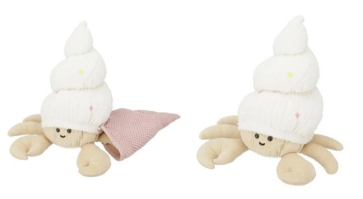 ニトリ デコホームのミニクッション ヤドカリはコーンを着脱して遊べる