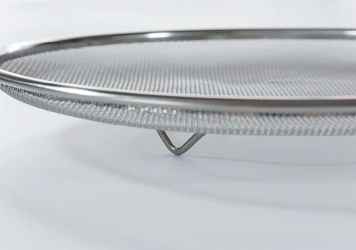 ダイソー メッシュステンレスザル（浅型、24cm） 脚