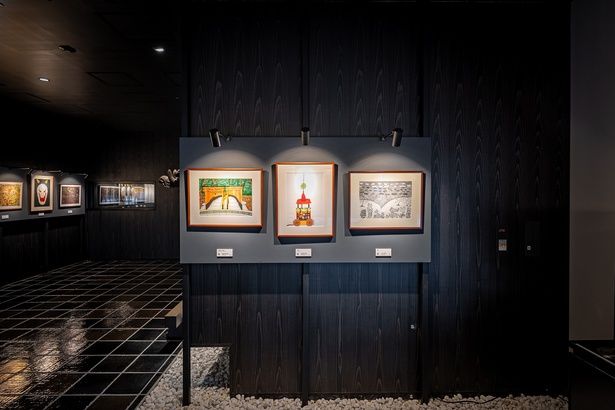 「三井ガーデンホテル京都河原町浄教寺」の展示の様子
