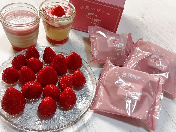 えっもう桜？！早咲き桜＆苺スイーツ発見！道の駅で奈良の可愛すぎるお土産「子鹿のほっぺ」
