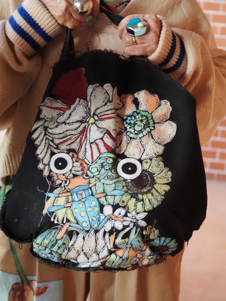 イトランのバッグ（山﨑小枝子さんの作品）