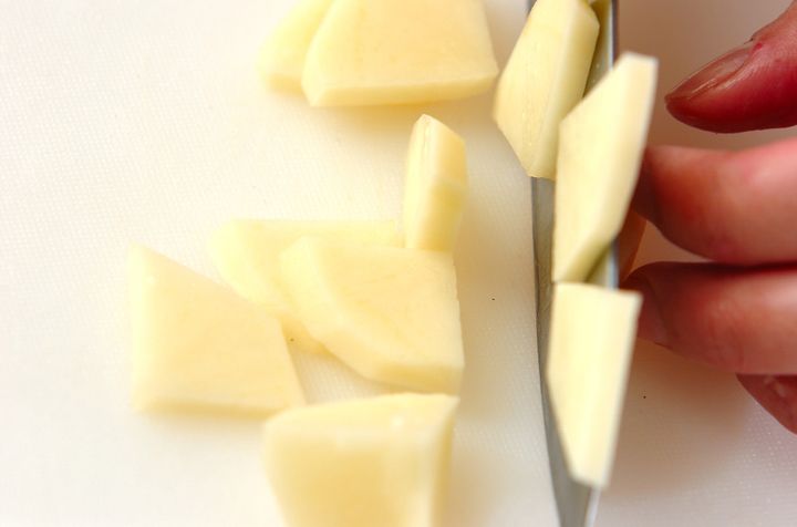 グリンピースポタージュの下準備2