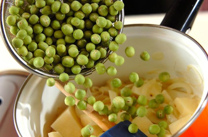 グリンピースポタージュの作り方1