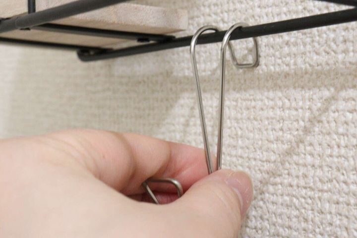 スチール壁掛けインテリア収納（木製棚、正方形） アレンジ例