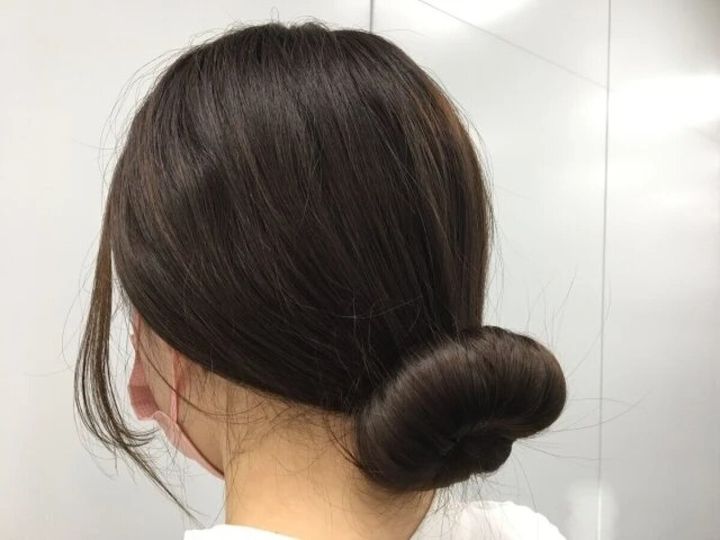 ダイソー シニヨンメーカー 仕上がり