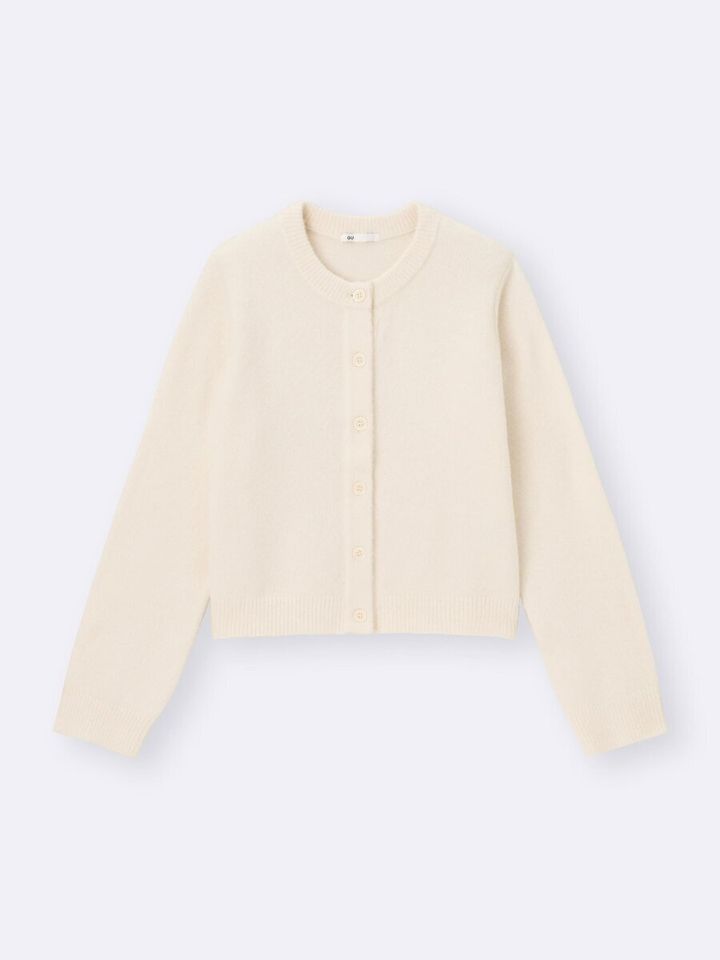 2026gu春値下げ大人女性おすすめパフニットクルーネックカーディガン