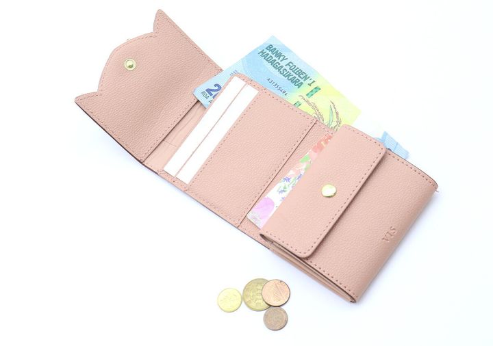 宝島社ムック付録のVISのフラワーカット財布ミニ PINK5