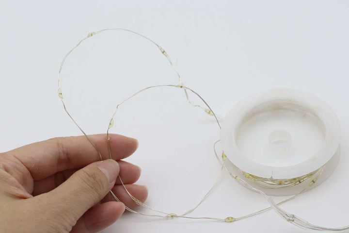 ワイヤーライト（60LEDs、ウォームホワイト） ワイヤー部分