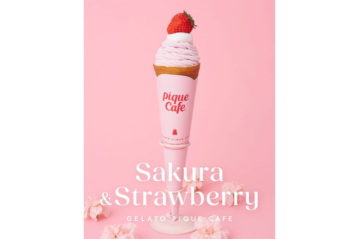 いちごと桜のモンブランクレープ／￥1,290（税込み）