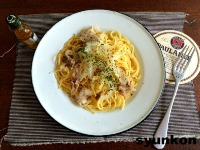 新玉ねぎと豚バラのスパゲッティ