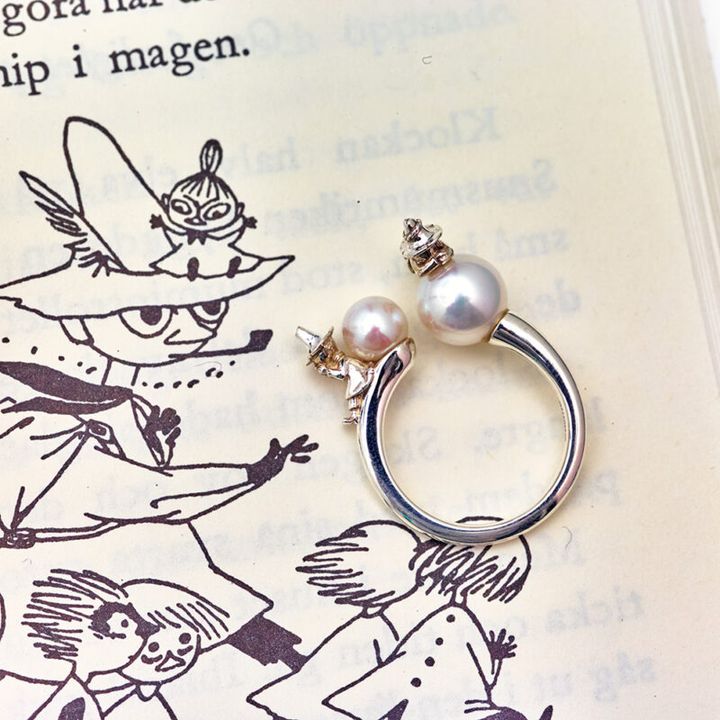 ヨクサル＆スナフキン パールリング シルバー ¥28,600／ユートレジャー