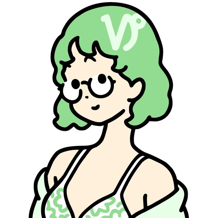 山羊座モチーフの女の子イラスト