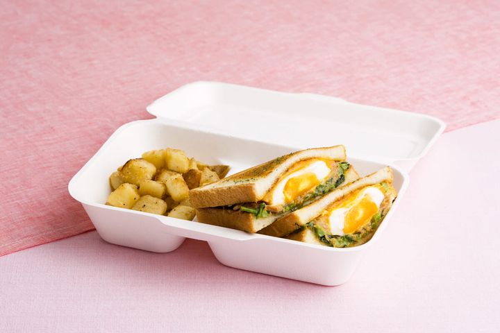 カルアポークと菜の花のホットサンド テイクアウト