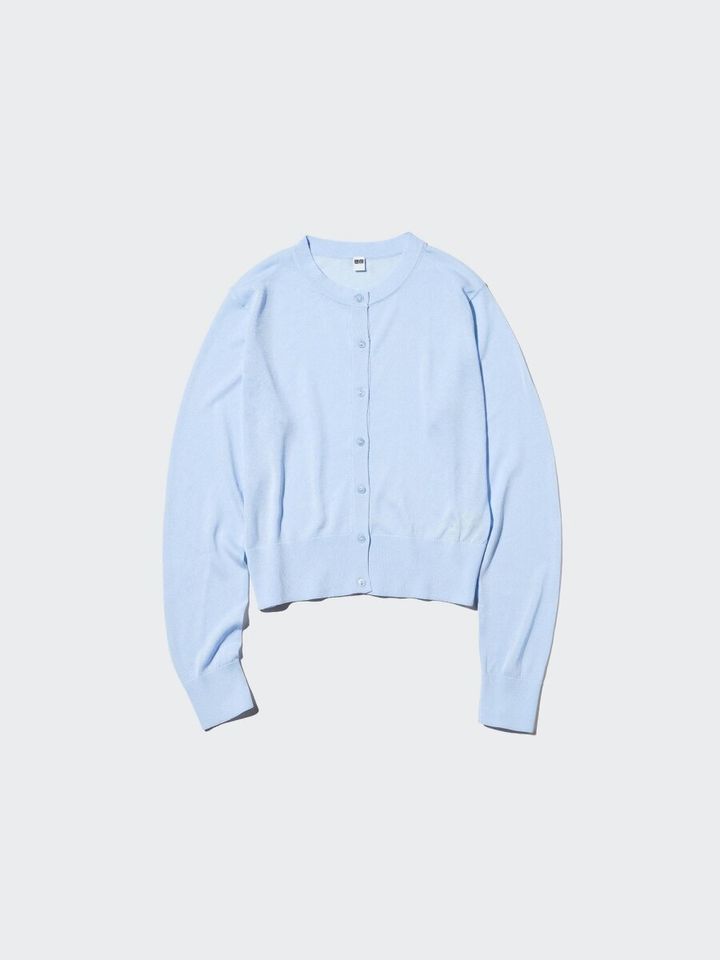 2026春ユニクロ大人女性おすすめシアークルーネックショートカーディガン