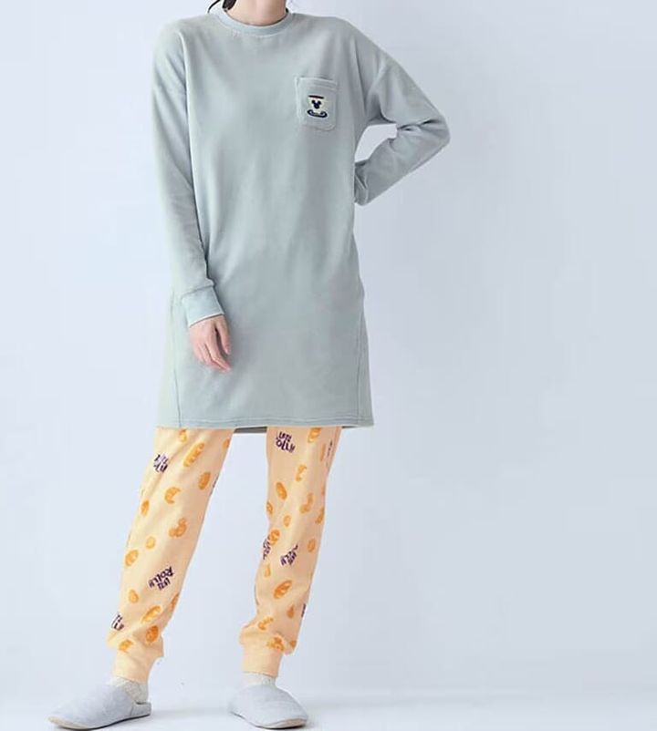 レディース肌側綿フリースチュニックパジャマ ミッキー