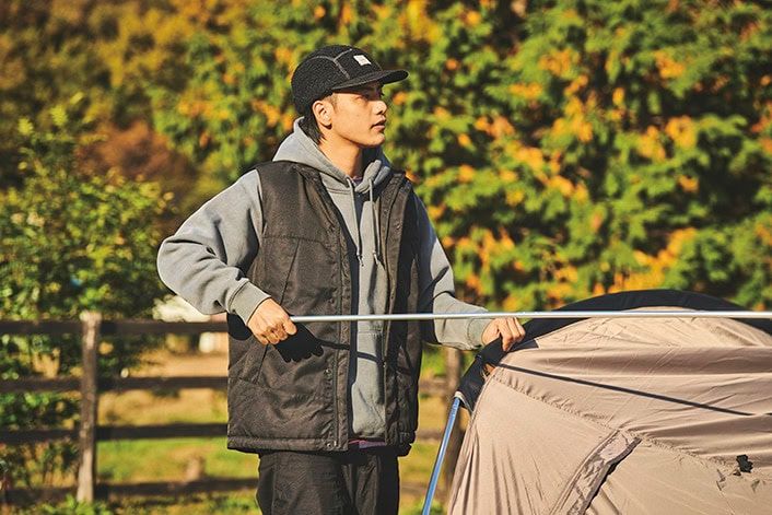 コールマンのパデッドベスト（ブラック）