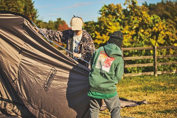 コールマンのフーディー コラージュ（グリーン）