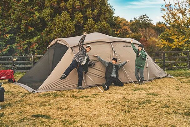 コールマンのギアで冬のパーティーキャンプ！