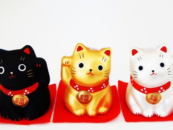 招き猫は色にも意味ある