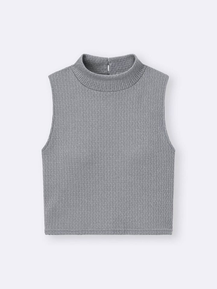 2026gu春値下げ大人女性おすすめブラフィールクロップドハイネックT