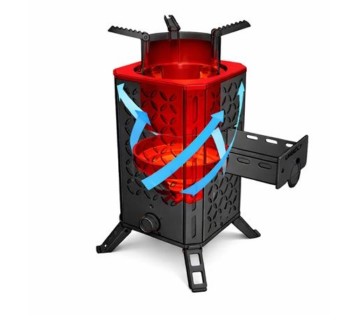 キャンプや災害時に！短時間で高火力・自然燃料対応・煙が少ない「焚神ストーブ」登場