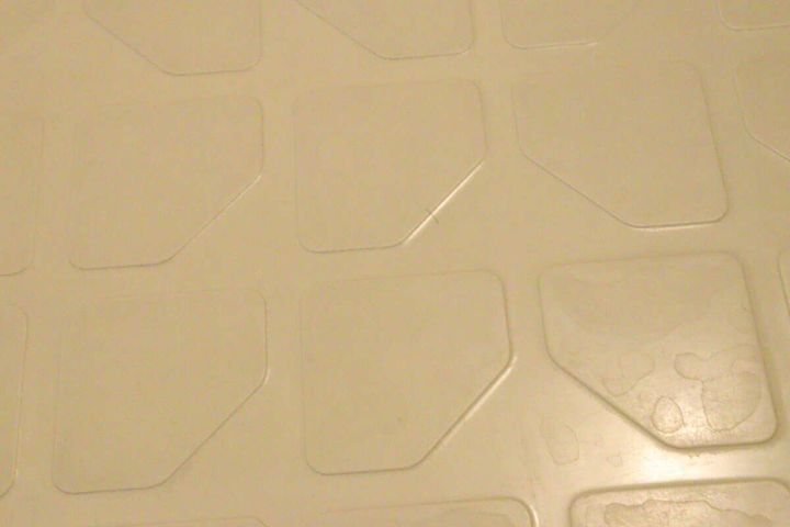 浴室床のがんこ汚れスッキリスポンジ 使用前