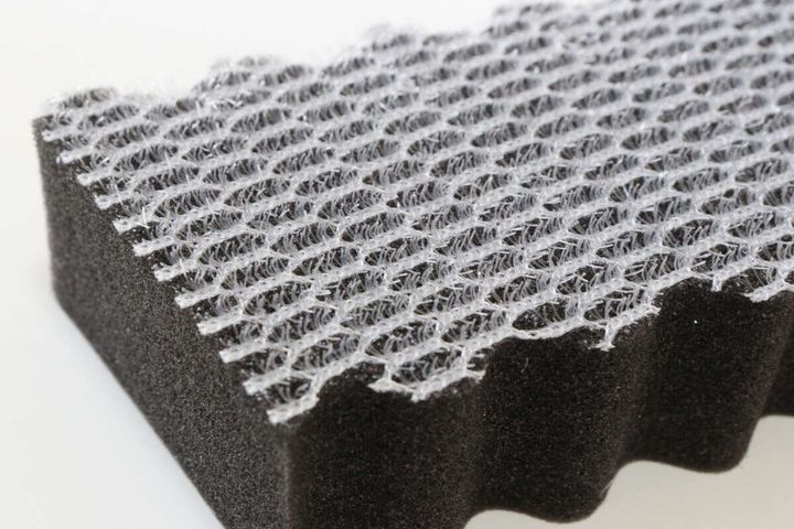 浴室床のがんこ汚れスッキリスポンジ 繊維ブラシ