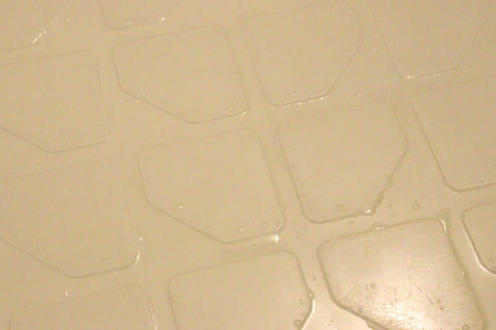 浴室床のがんこ汚れスッキリスポンジ 使用後