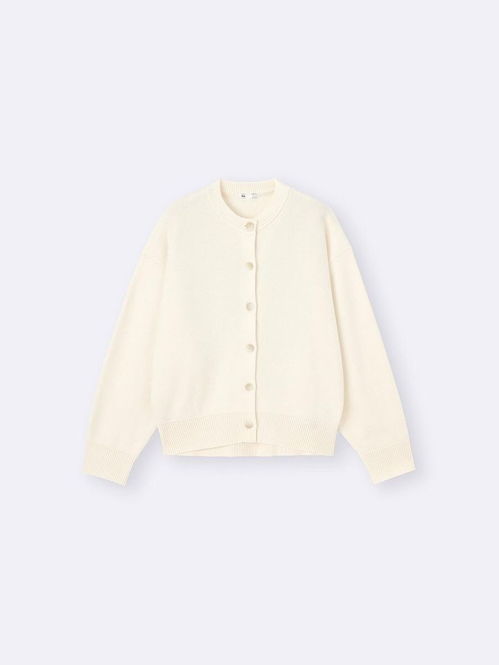 GUのスウェットライクニットドルマンスリーブカーディガン