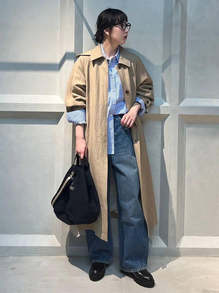 ストライプシャツコーデ2