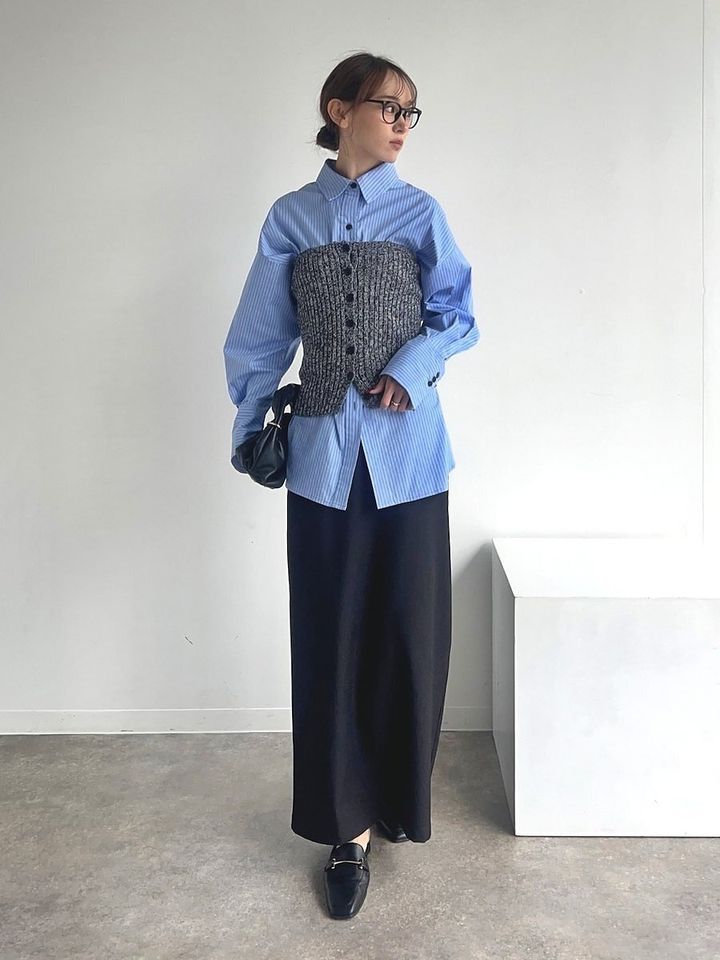 ストライプシャツコーデ5