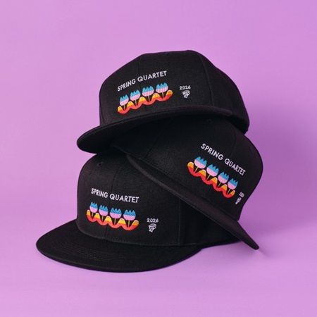 富山県朝日町の名景「春の四重奏」をモチーフにした刺繍キャップ、50個限定発売！