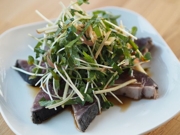 かつおのたたき 五味薬味のせ