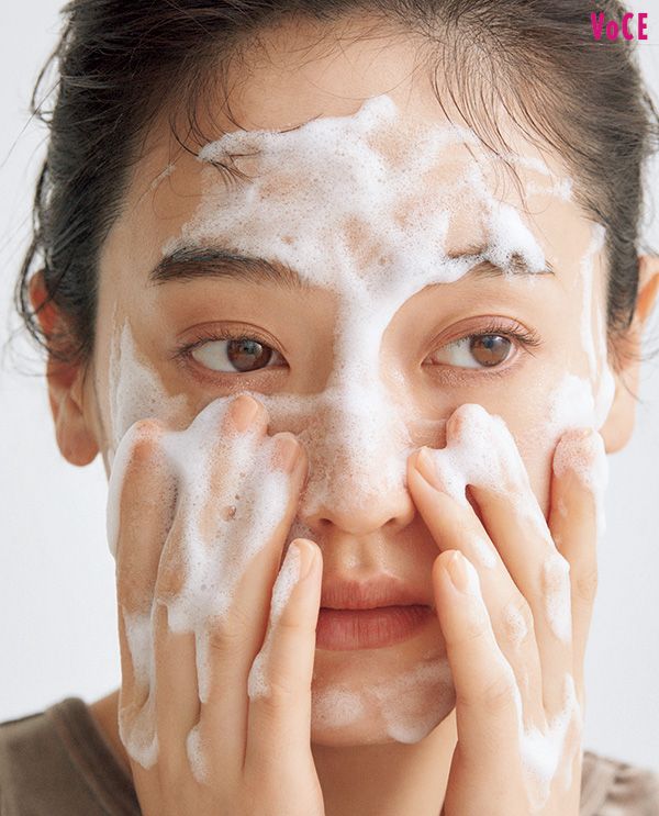 肌に触れながら細かい汚れを洗う